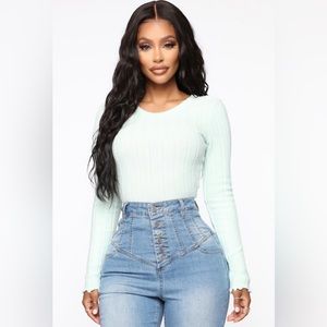 Maddy Sweater - Mint (Fashion Nova)